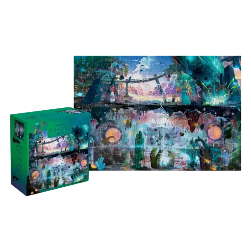 [03880] INTERDRUK - PUZZLE 500 - METALLIC FANTASY MYSTERIOUS CITY