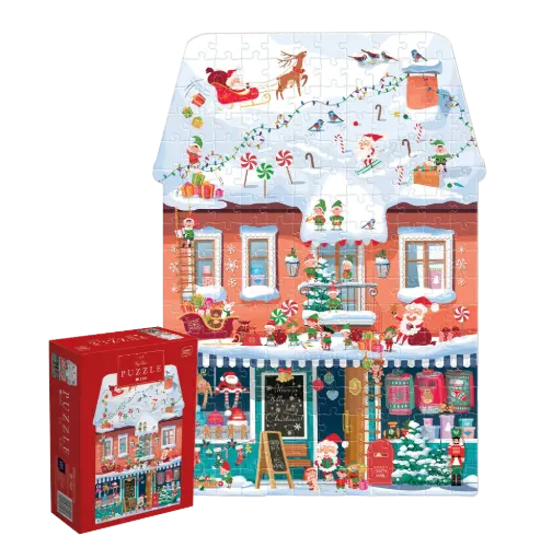 [04048] INTERDRUK - PUZZLE 200 - SHAPE CHRISTMAS TOY STORE