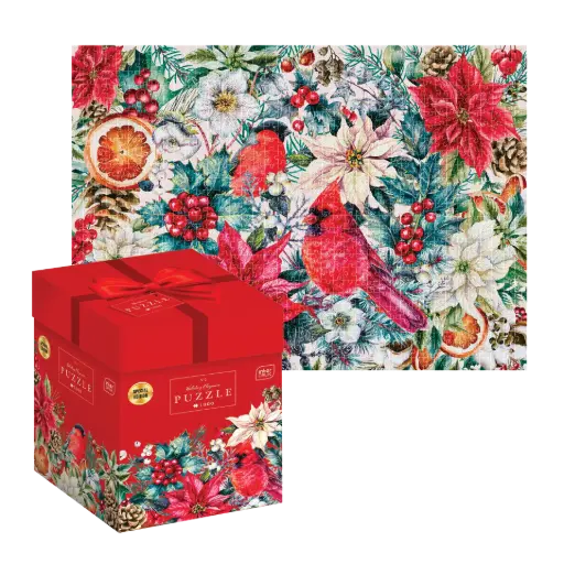 [04051] INTERDRUK - PUZZLE 1000 - BOX CHRISTMAS FLOWERS 2