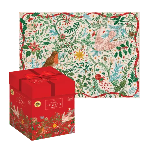 [04052] INTERDRUK - PUZZLE 1000 - BOX CHRISTMAS FLOWERS 3