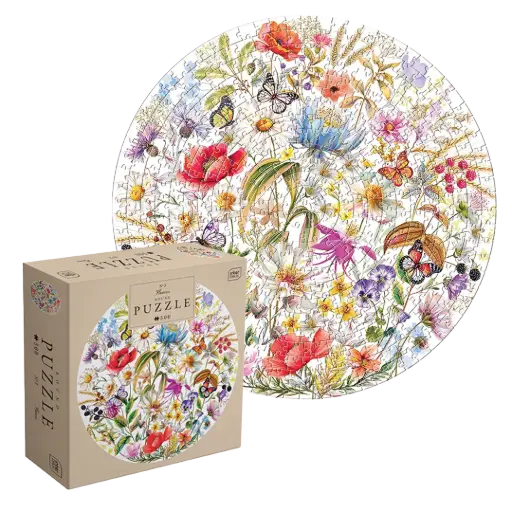 [04140] INTERDRUK - PUZZLE ROUND 500 - FLOWERS 3